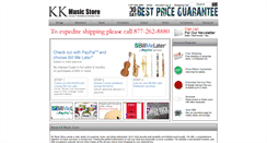 Desktop Screenshot of kkmusicstore.com