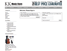 Tablet Screenshot of kkmusicstore.com